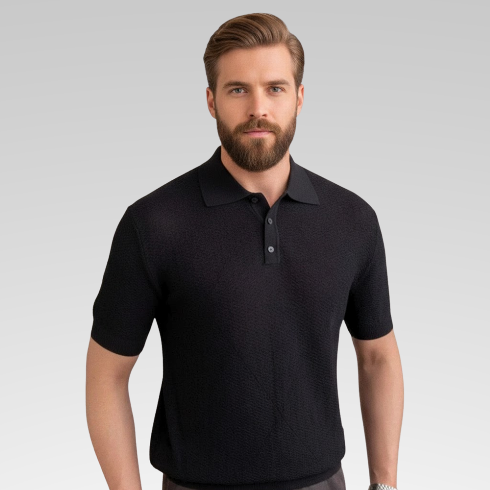 Camisa Polo Masculina – Tricot Chevron