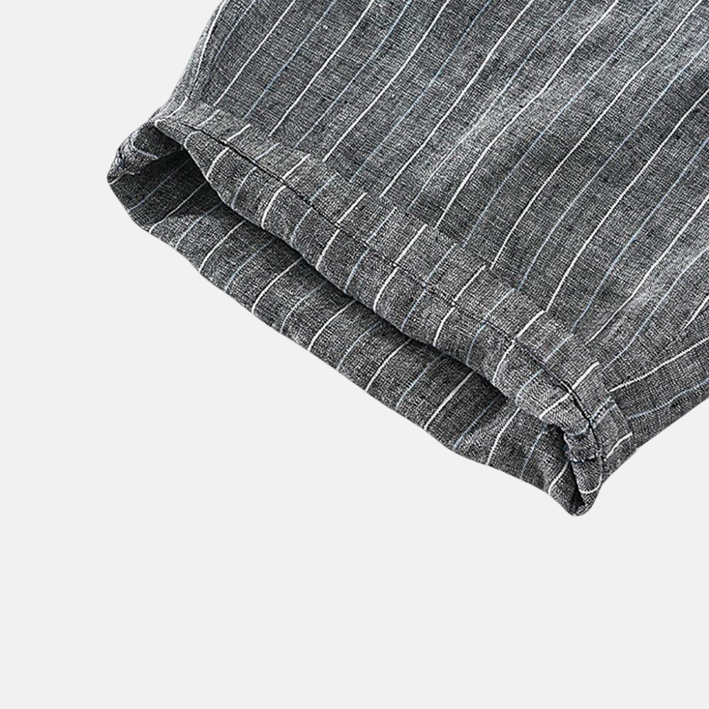 Bermuda Masculina de Linho - Listrada