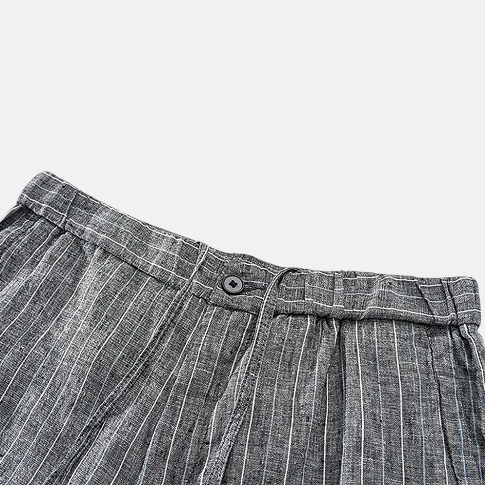 Bermuda Masculina de Linho - Listrada