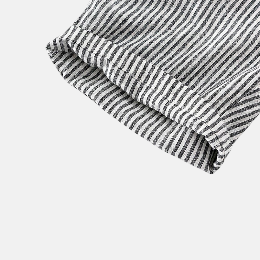 Bermuda Masculina de Linho - Listrada