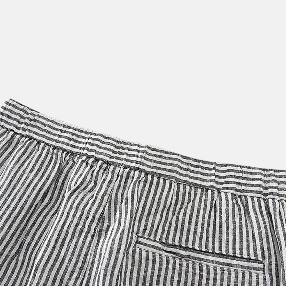 Bermuda Masculina de Linho - Listrada