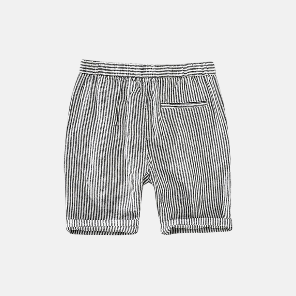 Bermuda Masculina de Linho - Listrada