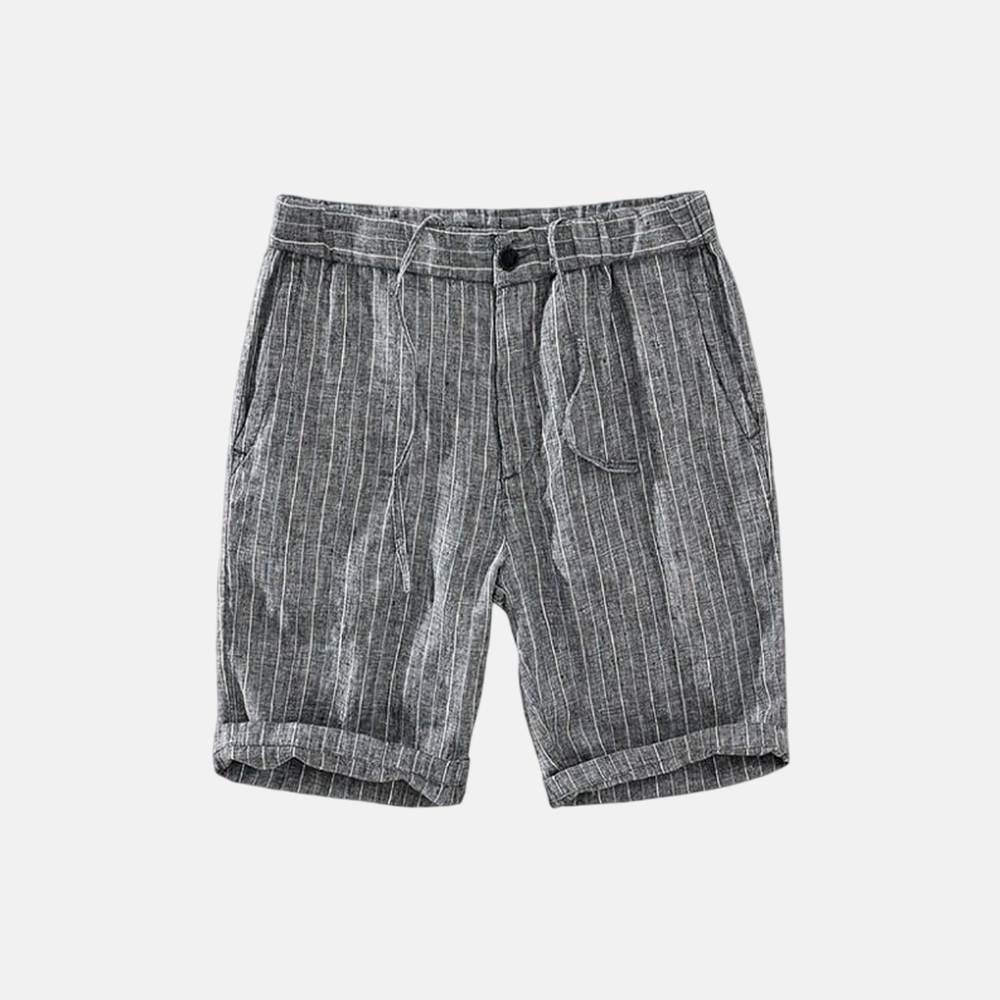 Bermuda Masculina de Linho - Listrada