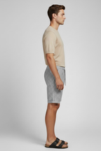 Bermuda Masculina de Linho - Listrada