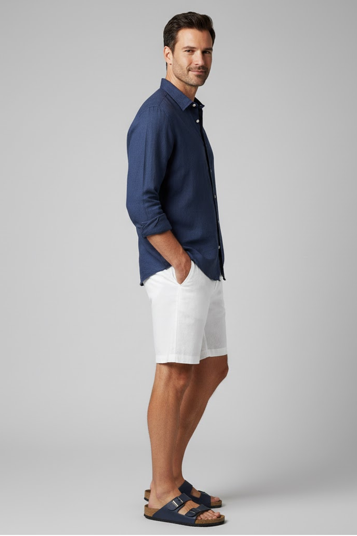 Bermuda Masculina de Linho – White