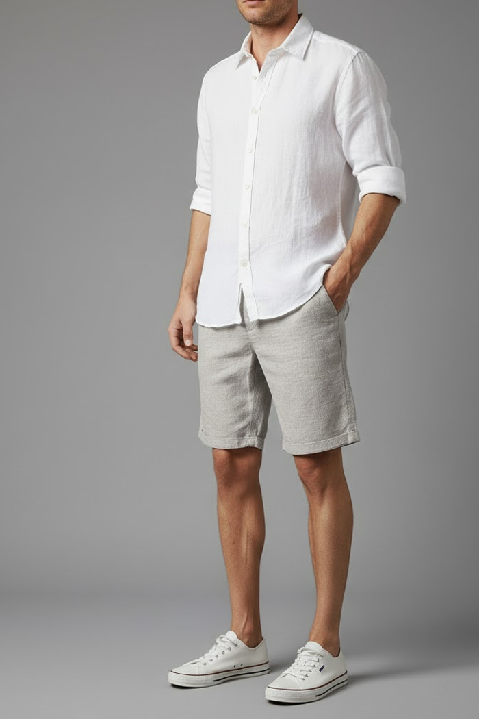 Bermuda Masculina de Linho - Phuket