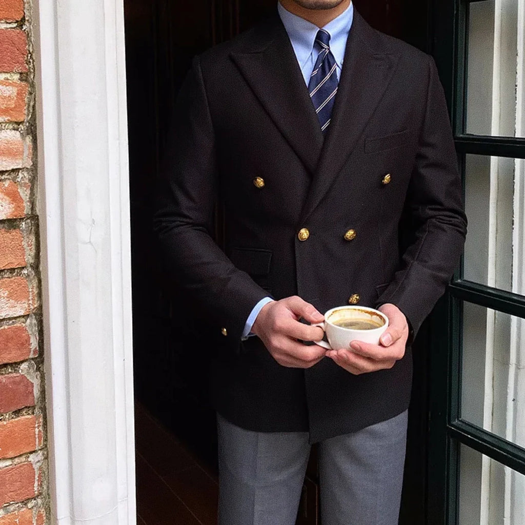 Blazer Masculino Transpassado - Hermes Premium