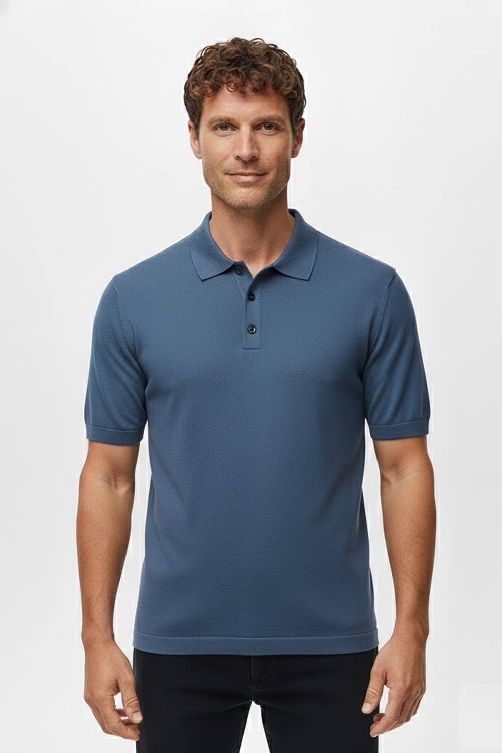 Camisa Polo Masculina - Seda Gelo