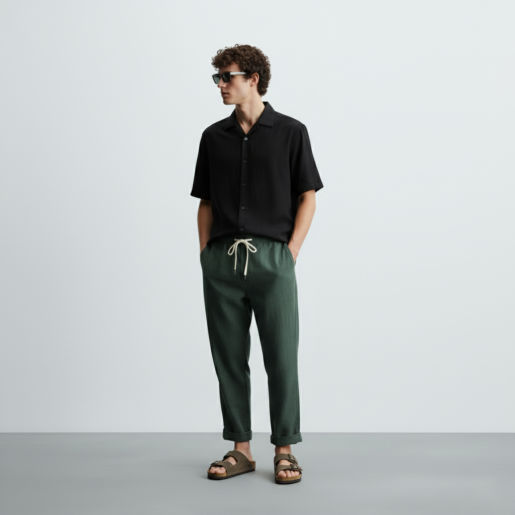 Calça Masculina de Linho - Ischia