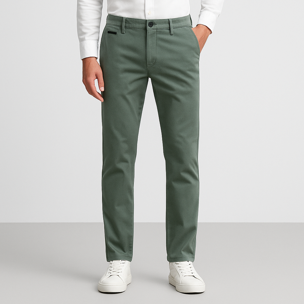 Calça Chino em Sarja Masculina - Zurich Prime