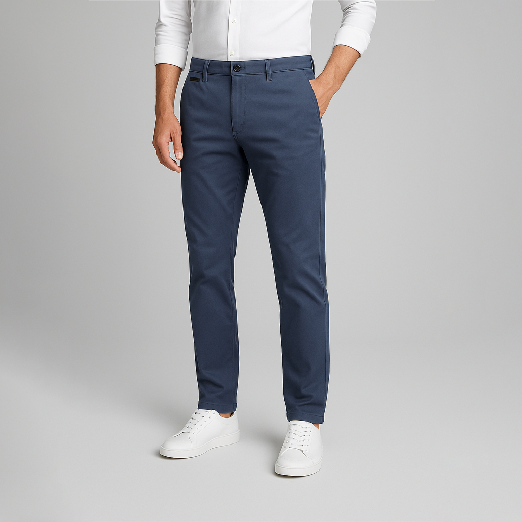 Calça Chino em Sarja Masculina - Zurich Prime