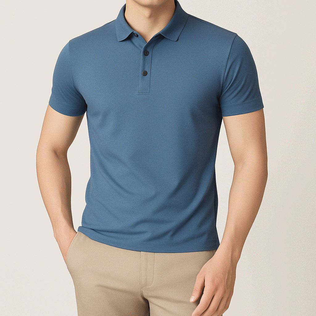 Camisa Polo Masculina - Seda Gelo