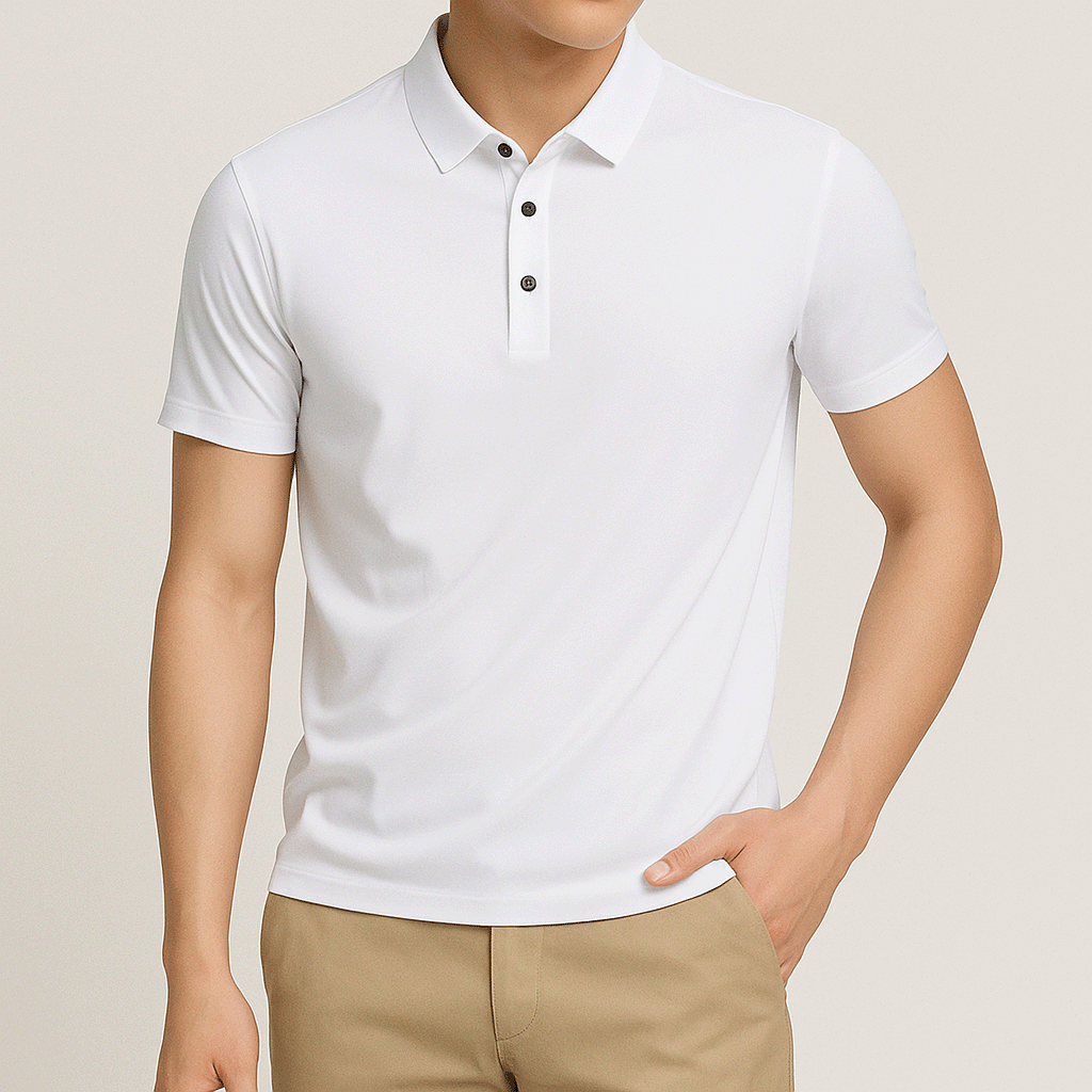 Camisa Polo Masculina - Seda Gelo