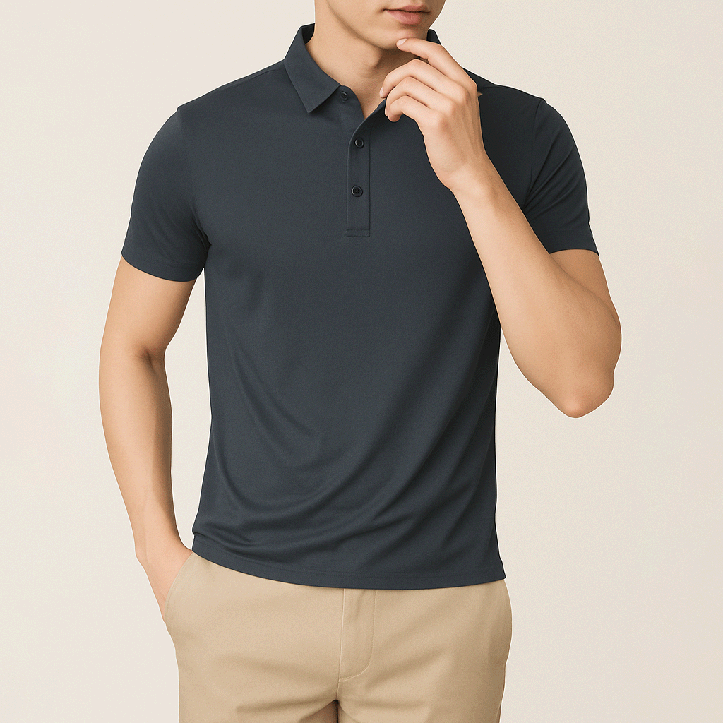 Camisa Polo Masculina - Seda Gelo