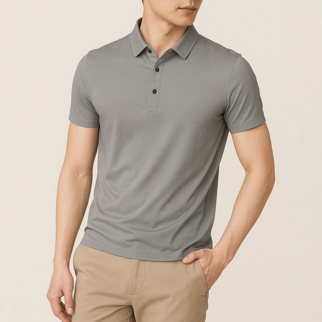 Camisa Polo Masculina - Seda Gelo