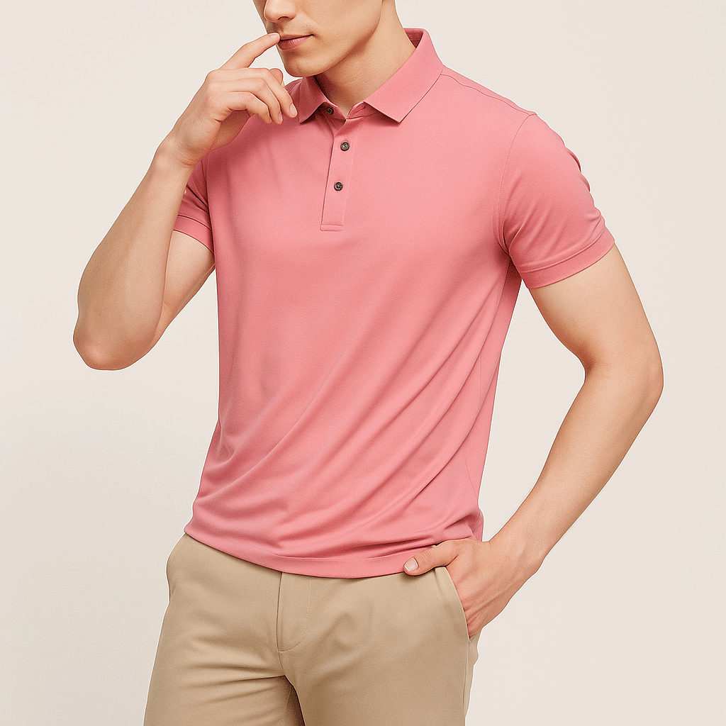 Camisa Polo Masculina - Seda Gelo