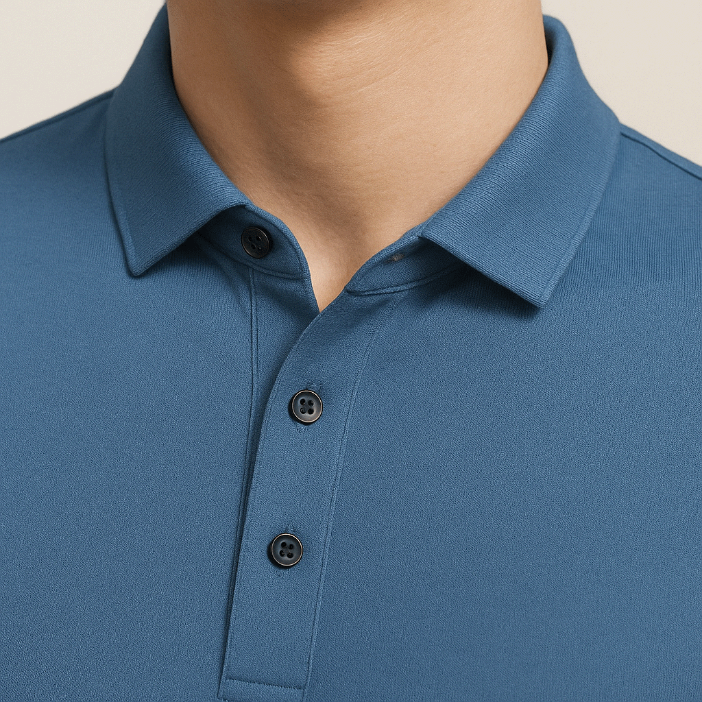 Camisa Polo Masculina - Seda Gelo