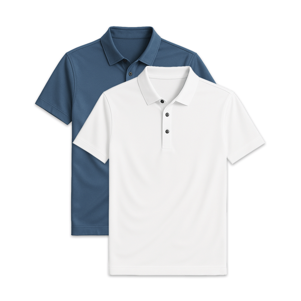 Conjunto - 2 Camisas Polo Seda Gelo