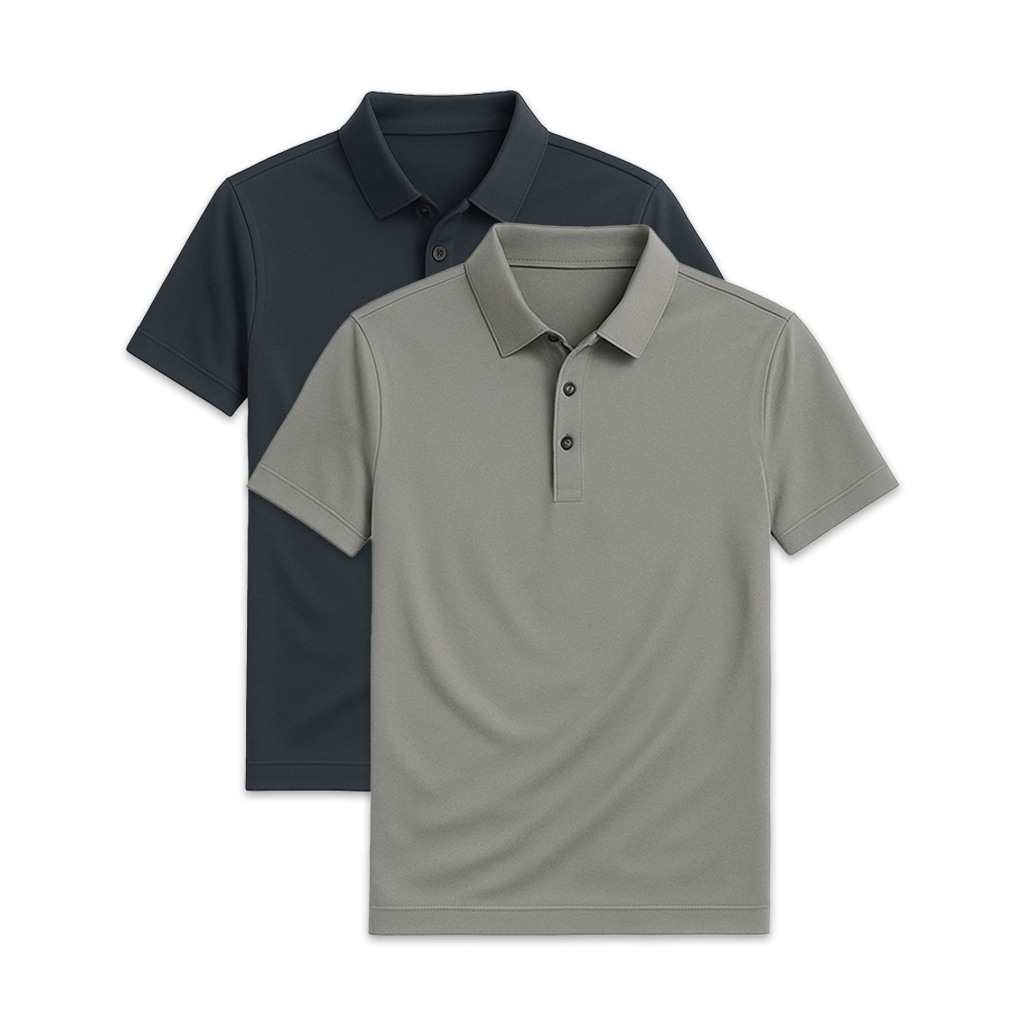 Conjunto - 2 Camisas Polo Seda Gelo